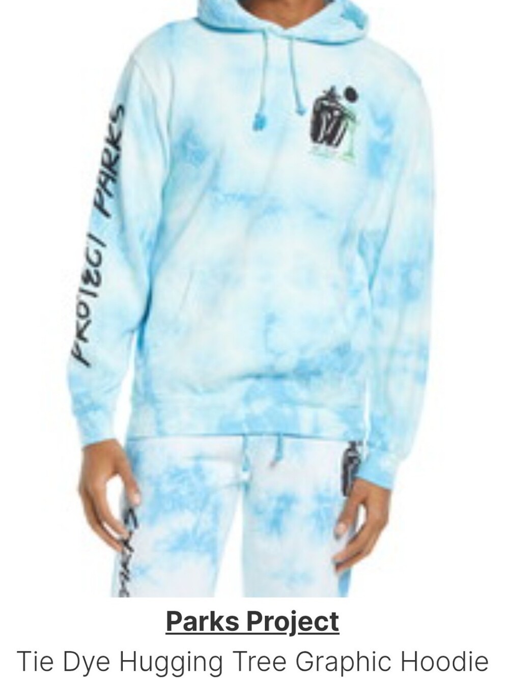 Parks Project' Tie-Dye Hugging Tree Graphic Hoodie Medium